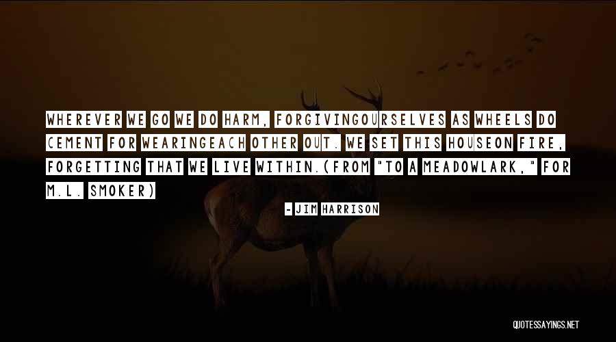 Not Forgetting Yourself Quotes By Jim Harrison Not Forgetting Yourself Quotes By Jim Harrison