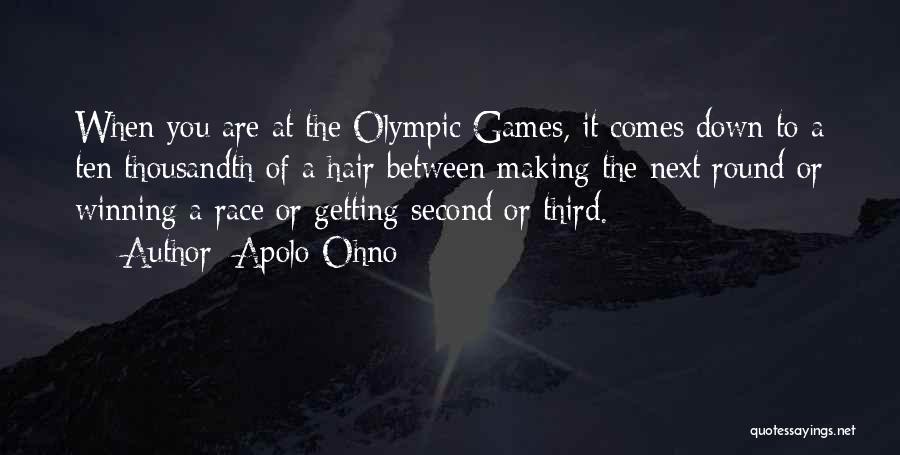 Not Getting Down On Yourself Quotes By Apolo Ohno