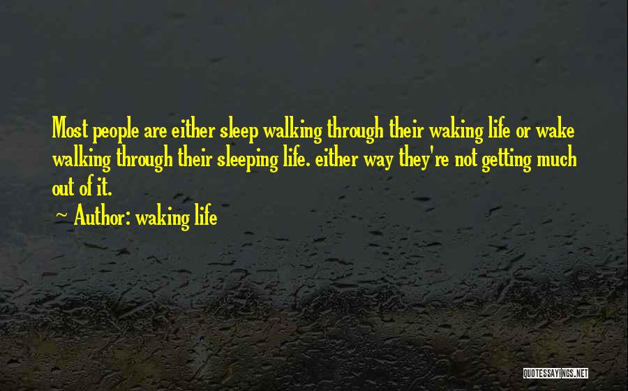 Not Getting Sleep Quotes By Waking Life