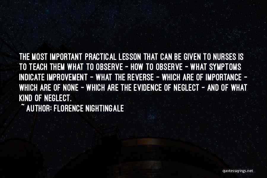 Not Given Importance Quotes By Florence Nightingale