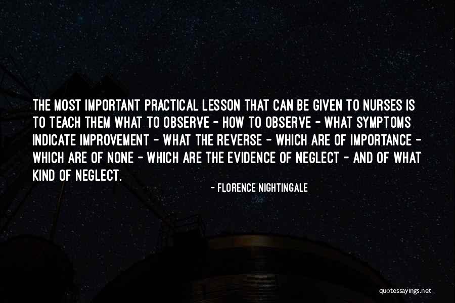 Not Given Importance Quotes By Florence Nightingale