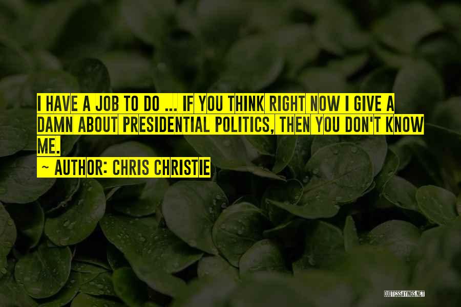 Not Giving A Damn About Him Quotes By Chris Christie