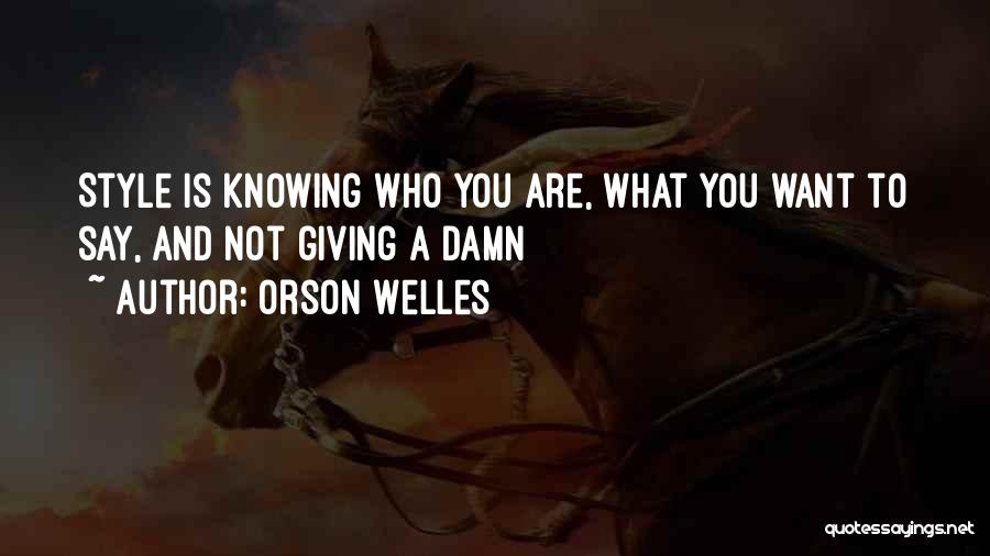 Not Giving A Damn Quotes By Orson Welles