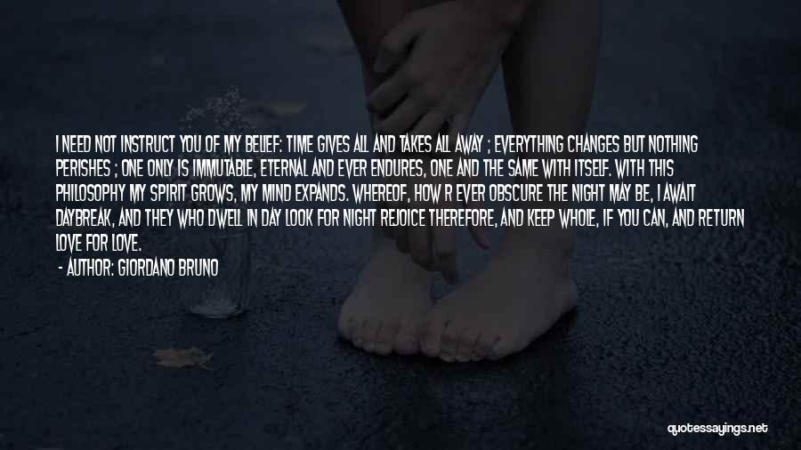 Not Giving Time In Love Quotes By Giordano Bruno