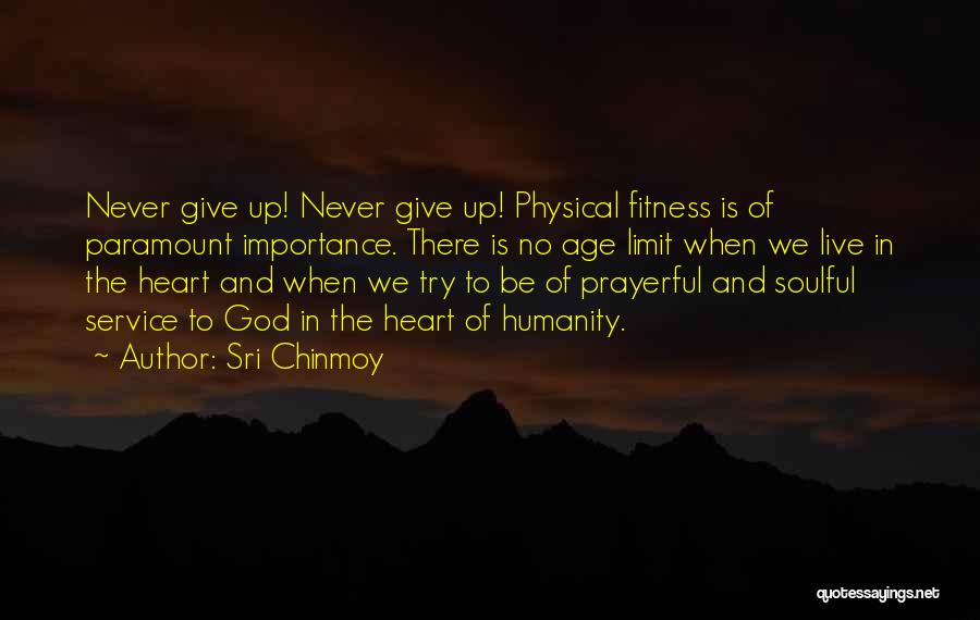 Not Giving Up Fitness Quotes By Sri Chinmoy