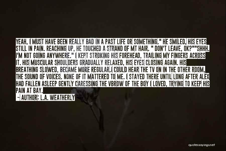 Not Going Anywhere In Life Quotes By L.A. Weatherly