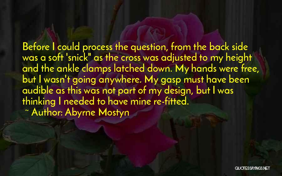 Not Going Back Quotes By Abyrne Mostyn