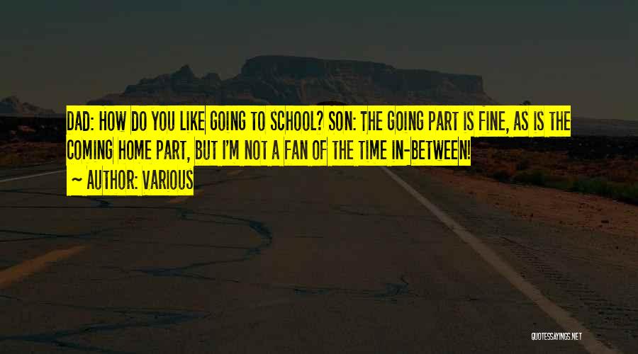 Not Going School Quotes By Various