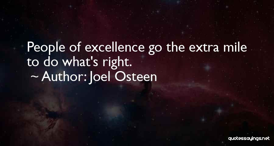 Not Going The Extra Mile Quotes By Joel Osteen