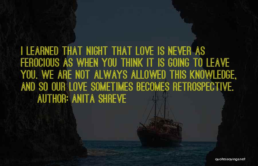 Not Going To Leave You Quotes By Anita Shreve