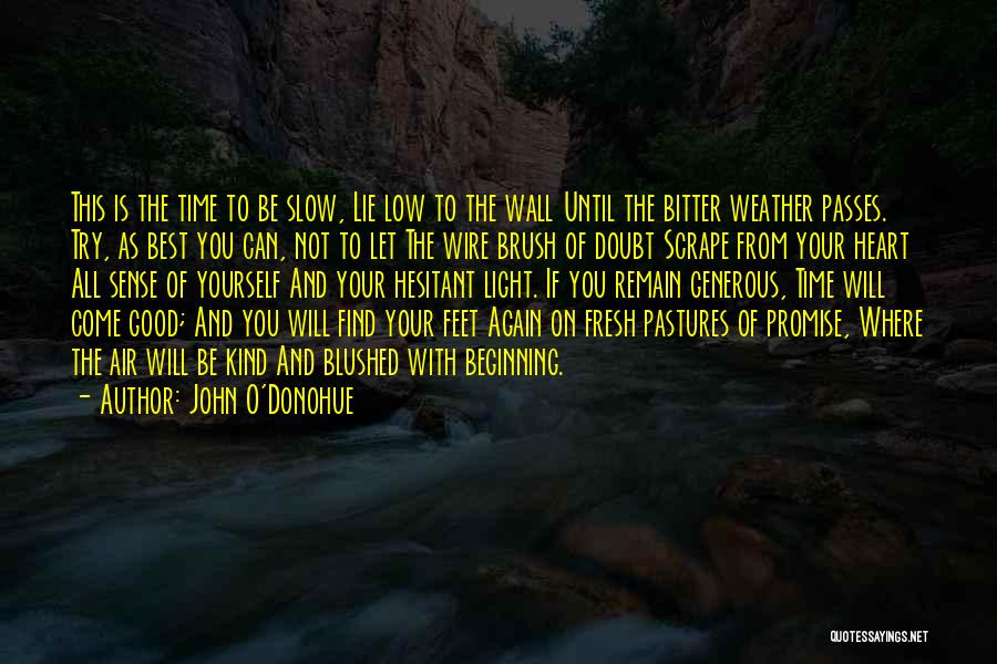 Not Good Weather Quotes By John O'Donohue