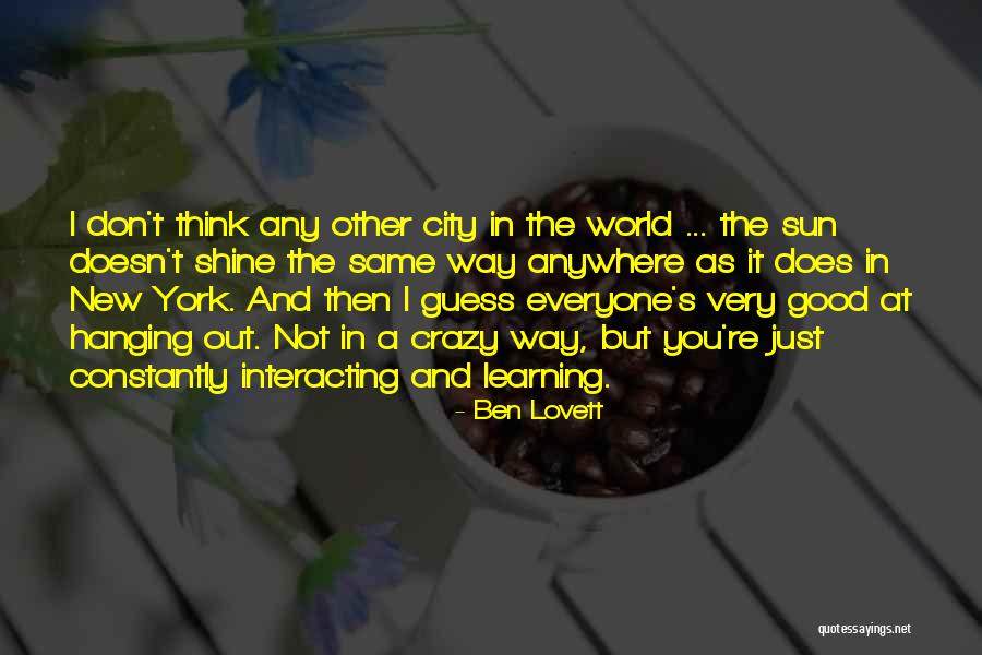 Not Hanging On To The Past Quotes By Ben Lovett