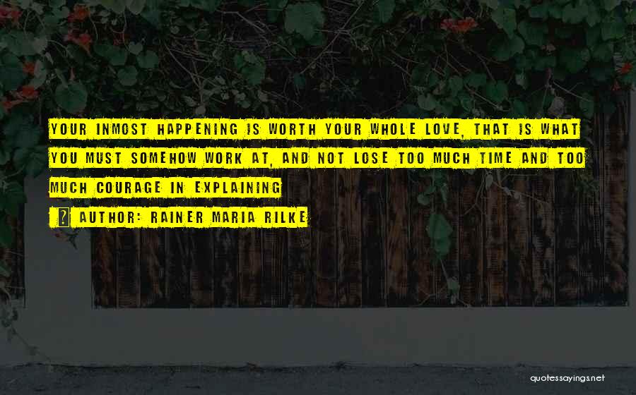 Not Happening Love Quotes By Rainer Maria Rilke