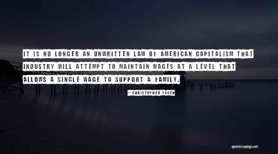 Not Having Family Support Quotes By Christopher Lasch