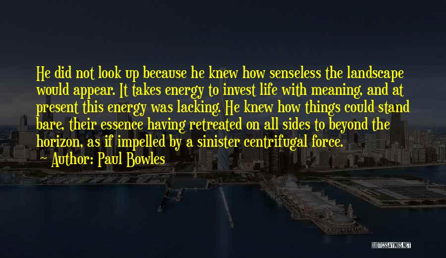 Not Having It All Quotes By Paul Bowles