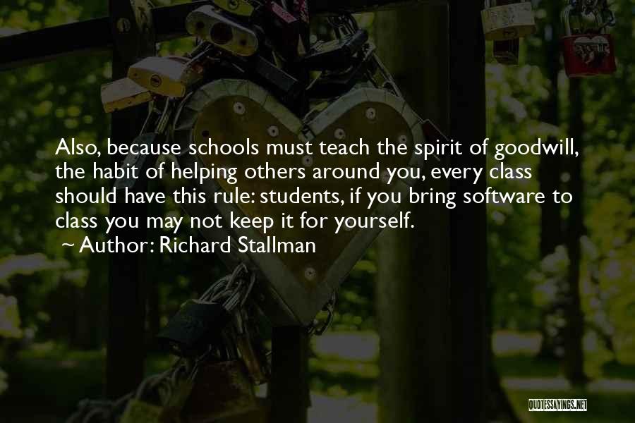 Not Helping Others Quotes By Richard Stallman