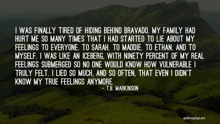 Not Hiding Your Feelings Quotes By T.B. Markinson