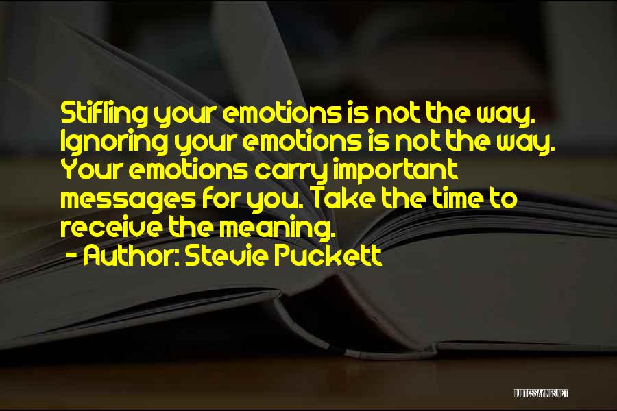 Not Ignoring You Quotes By Stevie Puckett