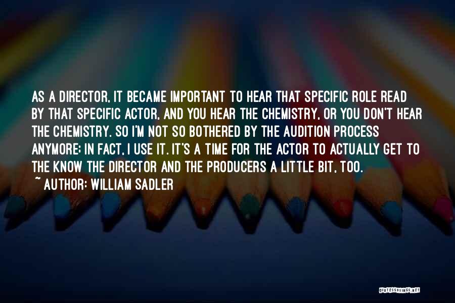 Not Important Anymore Quotes By William Sadler