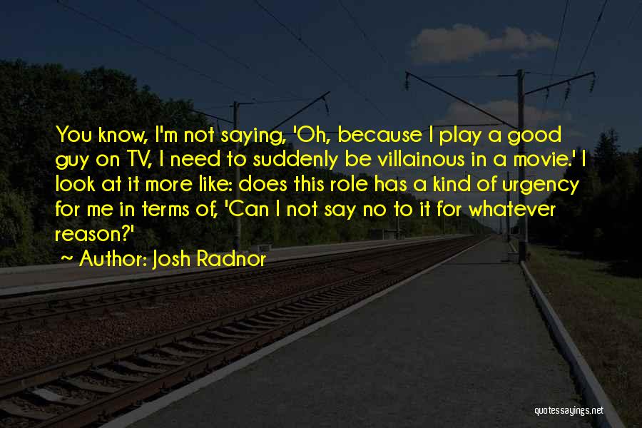 Not In Good Terms Quotes By Josh Radnor