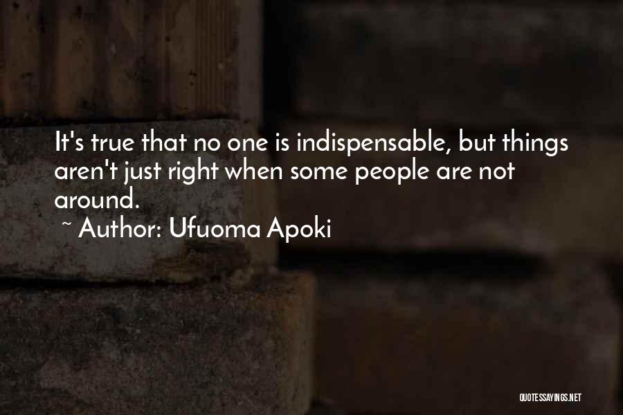 Not Indispensable Quotes By Ufuoma Apoki