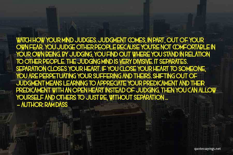 Not Judging Others Quotes By Ram Dass