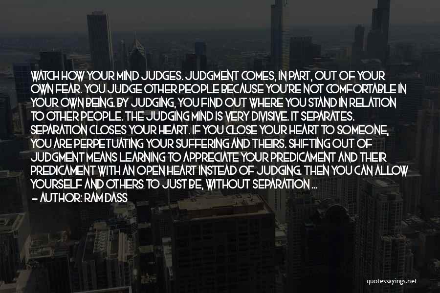 Not Judging Yourself Quotes By Ram Dass