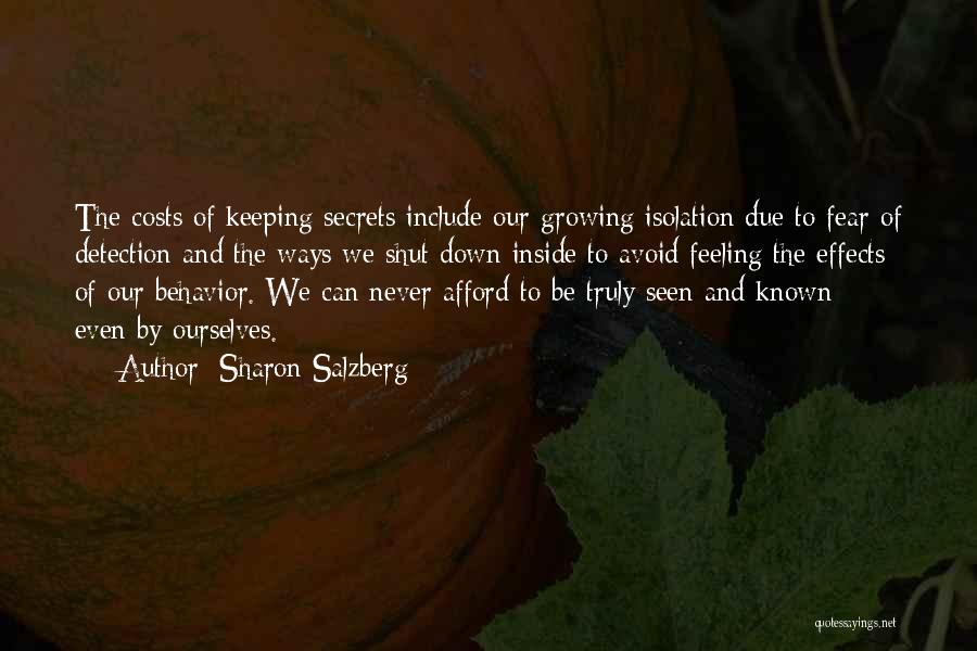 Not Keeping Secrets Quotes By Sharon Salzberg