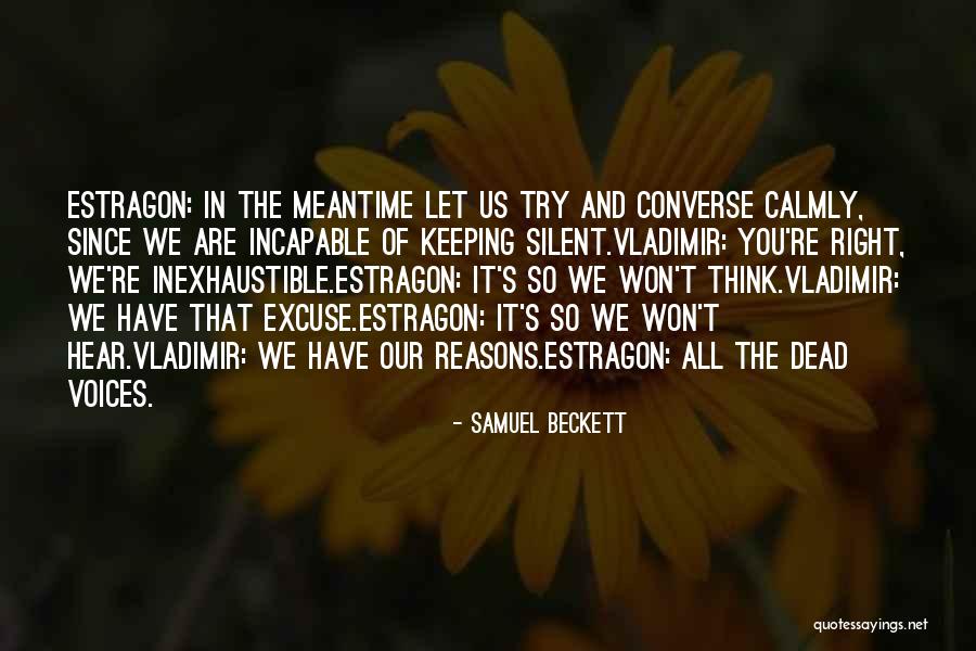 Not Keeping Silent Quotes By Samuel Beckett