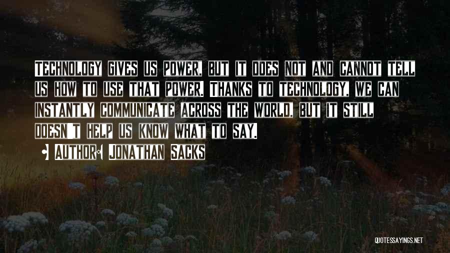 Not Know What To Say Quotes By Jonathan Sacks