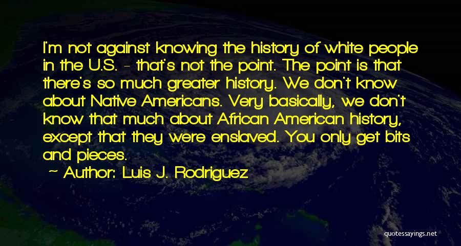 Not Knowing History Quotes By Luis J. Rodriguez