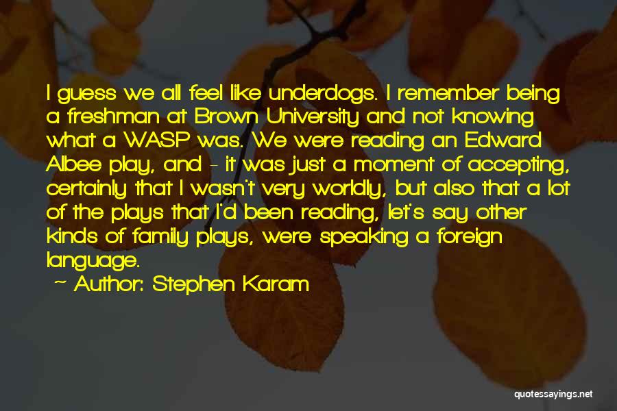 Not Knowing How To Say How You Feel Quotes By Stephen Karam