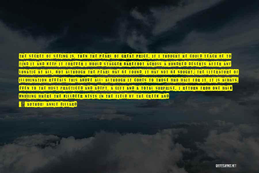 Not Knowing If He's The One Quotes By Annie Dillard