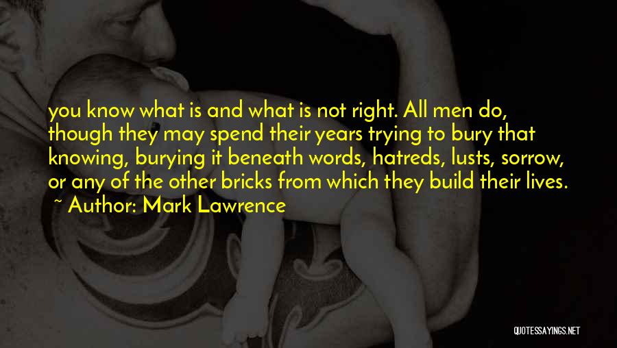 Not Knowing It All Quotes By Mark Lawrence