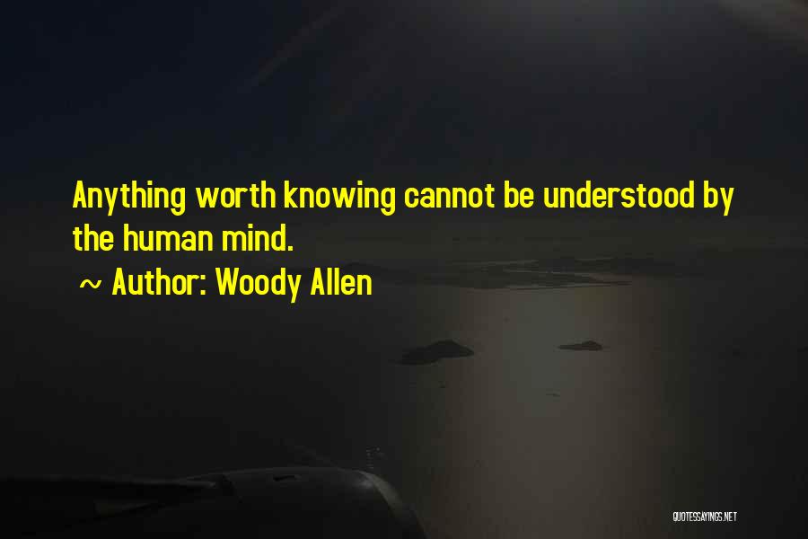 Not Knowing Someone's Worth Quotes By Woody Allen