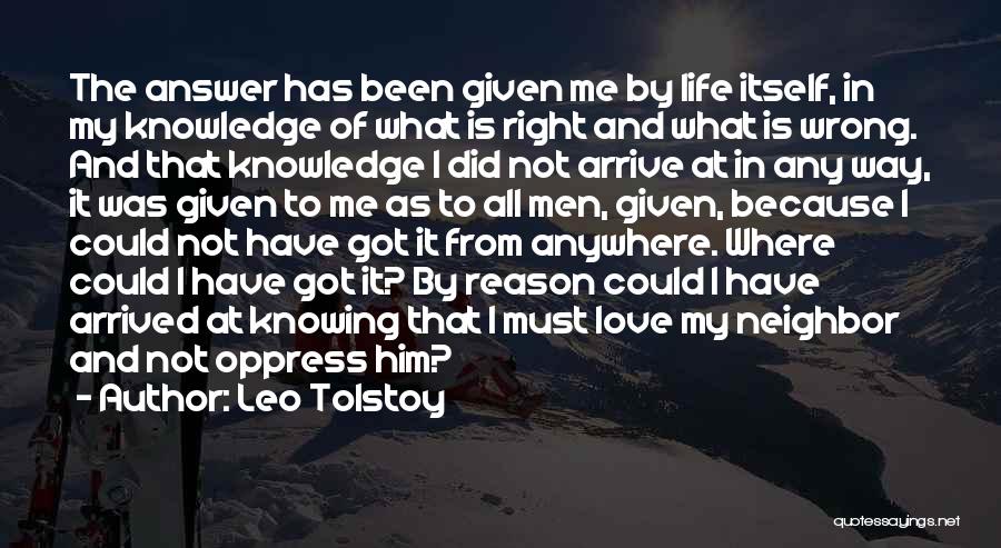 Not Knowing The Answer Quotes By Leo Tolstoy