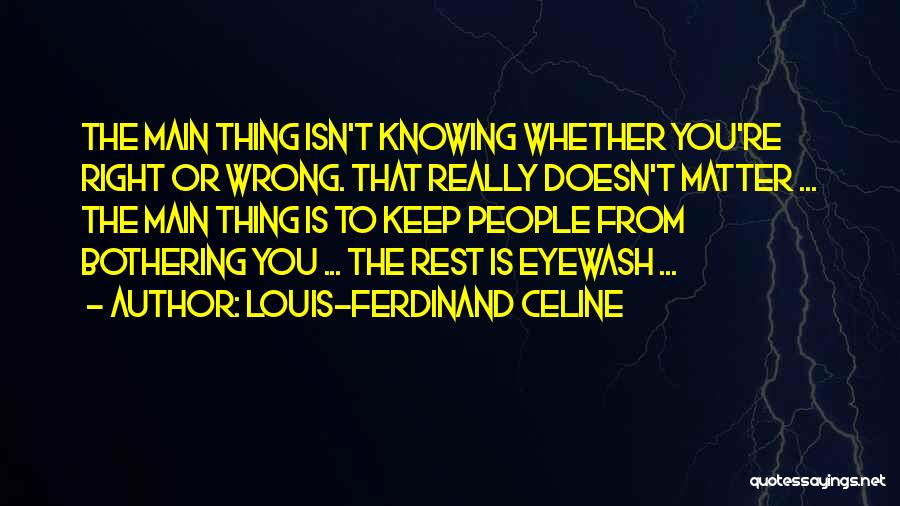 Not Knowing What Went Wrong Quotes By Louis-Ferdinand Celine