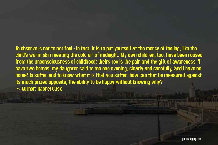Not Knowing What You Feel Quotes By Rachel Cusk
