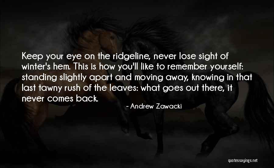 Not Knowing What You Have Until You Lose It Quotes By Andrew Zawacki Not Knowing What You Have Until You Lose It Quotes By Andrew Zawacki