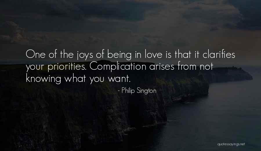 Not Knowing What You Want In Love Quotes By Philip Sington