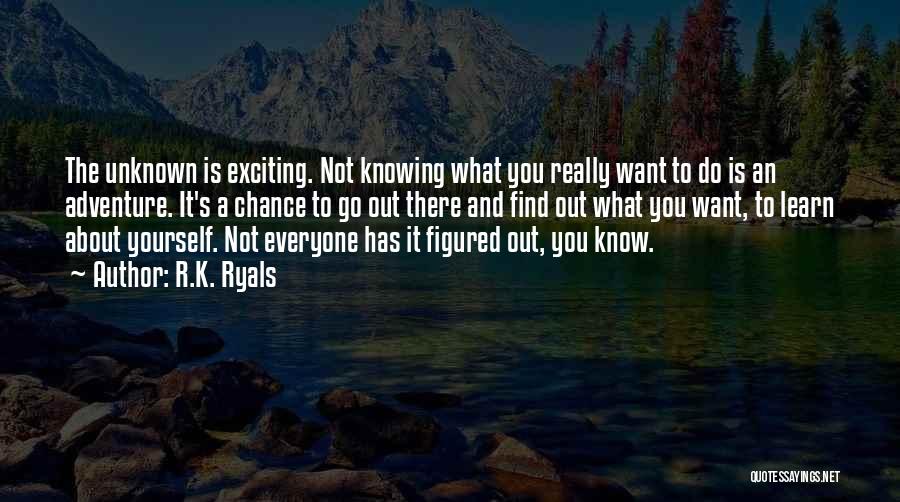 Not Knowing What You Want To Do Quotes By R.K. Ryals