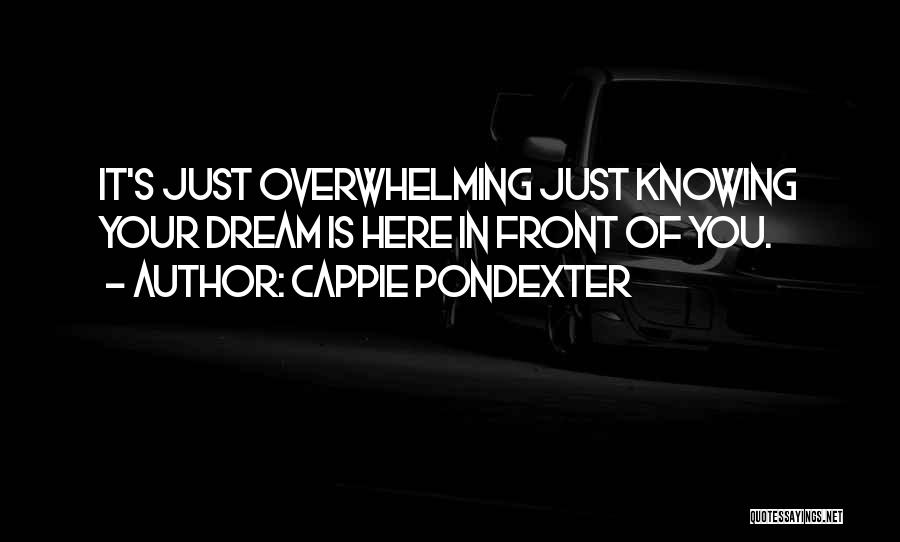 Not Knowing What's In Front Of You Quotes By Cappie Pondexter