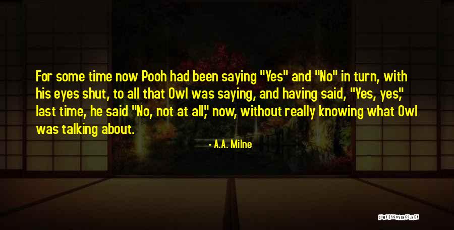 Not Knowing When To Shut Up Quotes By A.A. Milne