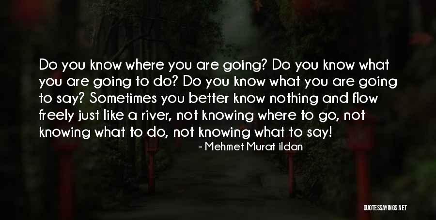 Not Knowing Where You're Going Quotes By Mehmet Murat Ildan