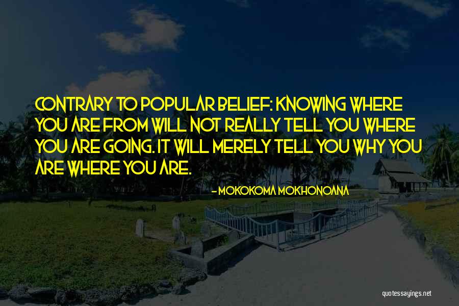 Not Knowing Where You're Going Quotes By Mokokoma Mokhonoana