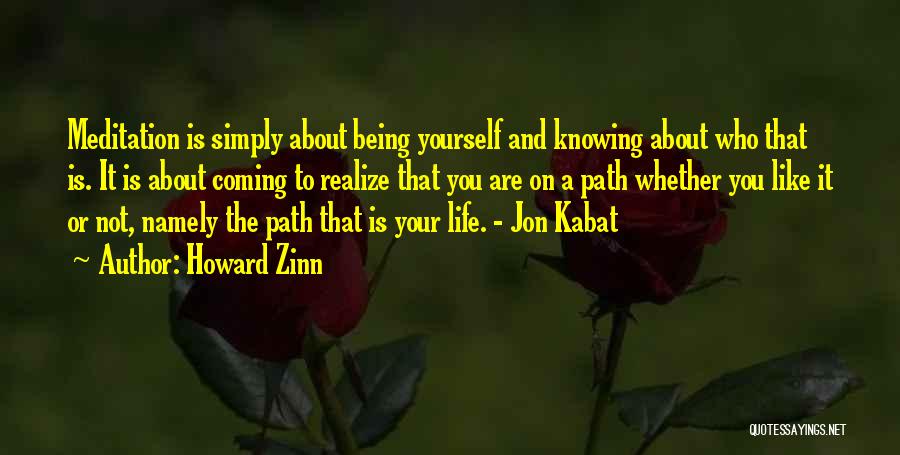 Not Knowing Who You Are Quotes By Howard Zinn