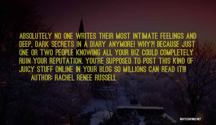 Not Knowing You Anymore Quotes By Rachel Renee Russell