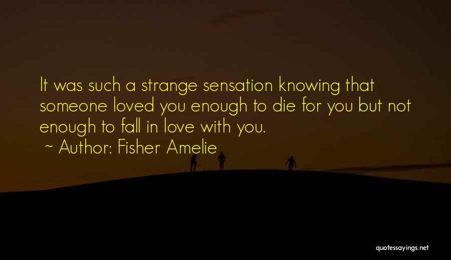 Not Knowing You Love Someone Quotes By Fisher Amelie