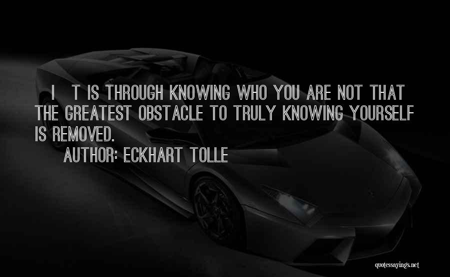 Not Knowing Yourself Quotes By Eckhart Tolle