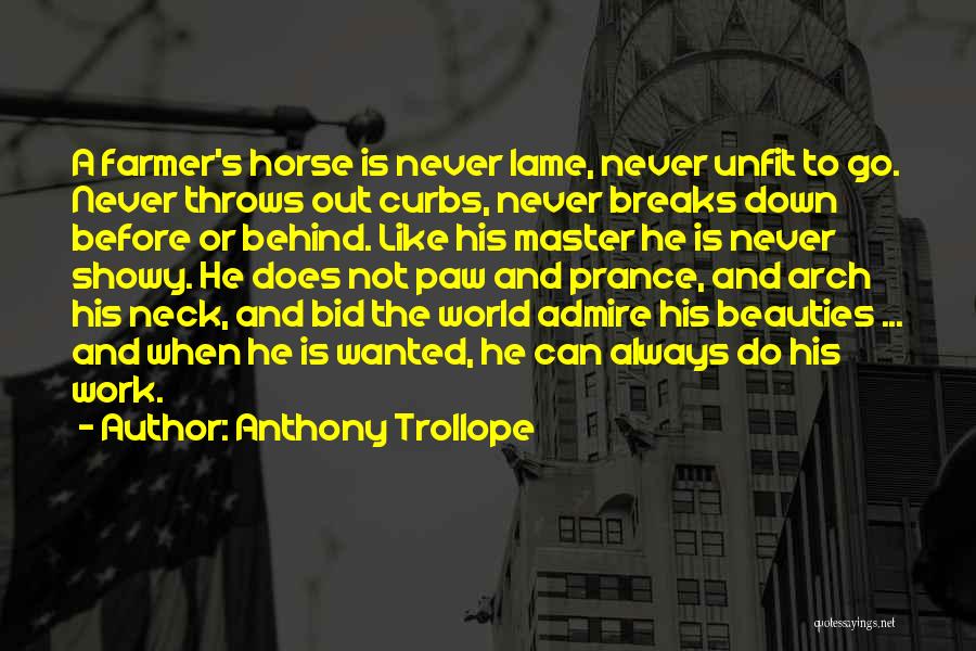 Not Lame Quotes By Anthony Trollope